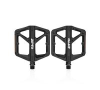 Pédales de VTT en Nylon à Haute adhérence, Double Plateforme Large, antidérapantes, Filetage Standard Britannique 9/16", for VTT, vélos de Ville et vélos urbains.(Black)