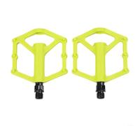 Pédales de VTT en nylon avec roulements DU, filetage ultra léger de 14 mm, design discret pour vélo de piste et de route (vert)