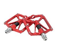 Pédales de VTT légères et antidérapantes en Alliage d'aluminium, 115 mm x 97,5 mm, usinées CNC avec Tige en Acier, pour vélos de Montagne, de Route et pliants, Paquet de 2 (Rose)