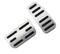 pédales d'embrayage Pour Fit Pour Jazz GK3 GR1 2014~2022 Repose-pieds Frein À Carburant Sans Perçage Couverture Pédale AT Pédales Voiture En Acier Inoxydable Couvre Pedale(Argent)