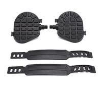 Pédales d'exercice pour vélo avec sangles pour vélos d'intérieur stationnaires et rotatifs, axe de 1,4 cm ou 1,27 cm, design texturé antidérapant, pour sangle en caoutchouc durable, marqué gauche et