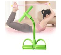 Pédales élastiques en latex naturel avec cordon de serrage et poignées pour abdomen, taille, bras, jambes, étirements, entraînement amincissant, 20" et 11" - 1 pièce - Vert "Tube en latex naturel épai