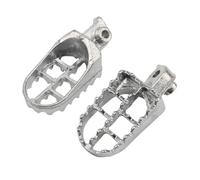 Pédales en alliage d'aluminium Repose-pieds et pédales pour Yamaha DL650 PW 80 TW200, accessoires moto tout-terrain pédales(Silver)