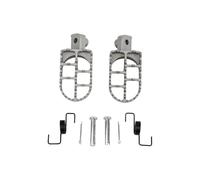 Pédales en alliage d'aluminium Repose-pieds moto pour Yamaha DL650 PW 80 TW200, pédales Dirt Pit Bike, accessoires modifiés pédales(Silver)