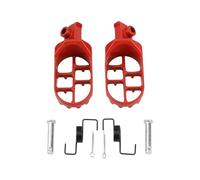 Pédales en alliage d'aluminium Repose-pieds moto pour Yamaha DL650 PW 80 TW200, pédales Dirt Pit Bike, accessoires modifiés pédales(Red)