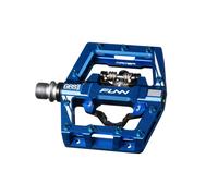 Paire de pedales semi automatiques avec cages funn mamba s single side spd bleu