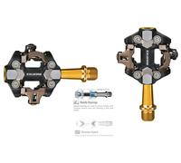 Pédales MTB Exustar PM 222 TI SPD Or En Titane