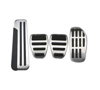 PéDales Pied Voiture pour Megane IV 2016 2017 2018 2019 2020 2021 2022 Pédales De Voiture Antidérapantes en Acier Inoxydable at MT Frein À Gaz Et À Carburant Plaque Repose-Pieds(4 pcs)