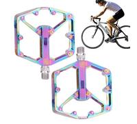 Pédales Plates de Vélos | Pièce de Remplacement Légère pour Roulement du Plat,Pedales De Vélo avec Pointes Anti-Dérapantes | pour Hommes Femmes Entraînement Extérieur Exercice Voyage