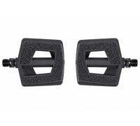 Pédales plates vélo VTT 9/16 pouces antidérapantes réflecteurs noires