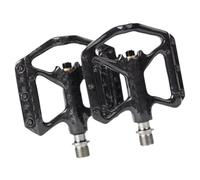 Pédales pliantes ultralégères en fibre de carbone pour vélos de route, 3 roulements, clous antidérapants en alliage d'aluminium, plate-forme large, poids de 180 g pour un meilleur contrôle