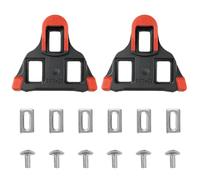 Pédales pour Shimano SPD SL - 2 pièces Crampons de Vélo, Chaussures à vélo Cleat Set, Cales De Pedale Velo Flottantes à 6°, Taquets de Pédale Vélo pour vélo de Route, vélo d'intérieur (Noir Rouge)