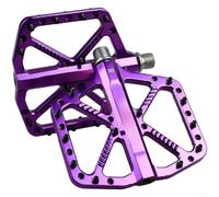 Pédales Vélo Aluminium avec Axe pour titane Léger Pédales Vélo | Axe en pour titane pur, rotation fluide, réduction poids total, compatible route et montagne, durable(Purple)