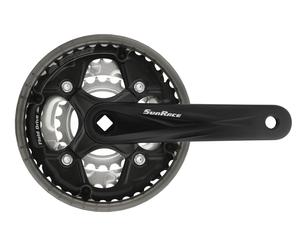 Pedalier 24x34x42 Sunrace 170mm 7 / 8 V Noir