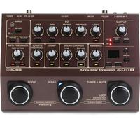 Pédalier Acoustic Preamp AD-10 BOSS, préampli/DI professionnel pour guitares électro-acoustiques sur scène et en studio