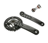 Pédalier alu integre avec cuvette filete Sunrace Ms10 10V 36/22 T Noir