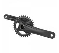 Pédalier aluminium - axe traversant M-Wave Noir