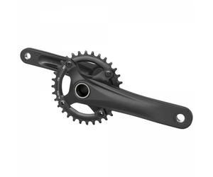 Pédalier aluminium - axe traversant M-Wave Noir