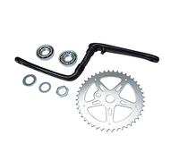 Pedalier bmx monobloc 44dts argent (ensemble avec cuvettes) d1/2