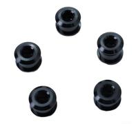 Pédalier CNC Précision Léger Résistant Rouille Pédalier CNC | Alliage aluminium pour robuste, léger, résistant à la rouille, taille 12x6.5mm, couleurs variées(Black 5pcs)
