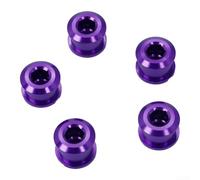 Pédalier CNC Précision Léger Résistant Rouille Pédalier CNC | Alliage aluminium pour robuste, léger, résistant à la rouille, taille 12x6.5mm, couleurs variées(Purple 5pcs)