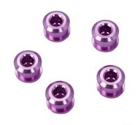 Pédalier CNC Précision Léger Résistant Rouille Pédalier CNC | Alliage aluminium pour robuste, léger, résistant à la rouille, taille 12x6.5mm, couleurs variées(Pink 5pcs)