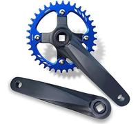 Pédalier Conique Carré Pedalier VTT152/165/170Mm Ensemble De Bras De Manivelle avec 32T-38T Ensemble De Plateaux À Dents Larges Étroites Ensemble De Manivelle Gauche Et Droite E,32T-165mm