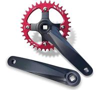 Pédalier Conique Carré Pedalier VTT152/165/170Mm Ensemble De Bras De Manivelle avec 32T-38T Ensemble De Plateaux À Dents Larges Étroites Ensemble De Manivelle Gauche Et Droite C,36T-152mm