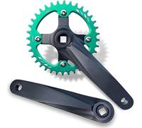 Pédalier Conique Carré Pedalier VTT152/165/170Mm Ensemble De Bras De Manivelle avec 32T-38T Ensemble De Plateaux À Dents Larges Étroites Ensemble De Manivelle Gauche Et Droite D,32T-170mm