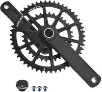 Pédalier creux intégré pour vélo de route et BMX - 165 mm à 175 mm, double vitesse 50-34T/52-36T/53-39T, compatible avec les vélos de 7 à 12 vitesses