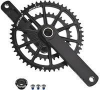 Pédalier creux intégré pour vélo de route et BMX - 165 mm à 175 mm, double vitesse 50-34T/52-36T/53-39T, compatible avec les vélos de 7 à 12 vitesses