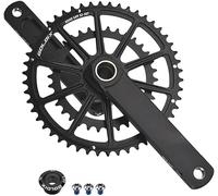 Pédalier creux intégré pour vélo de route et BMX - 165 mm à 175 mm, double vitesse 50-34T/52-36T/53-39T, compatible avec les vélos de 7 à 12 vitesses