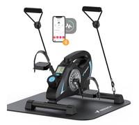 Pédalier D'appartement Merach - Mini Bike - Connectivité Bluetooth - Tapis Antidérapant - Double Usage Noir