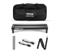 Pédalier de guitare VEVOR, 380 x 145 mm, alliage d'aluminium, 0,37 kg, pédalier pour effets de guitare avec étui de transport, bandoulière fixe velcro de haute qualité, pour 4 à 6 pédales de guitare,