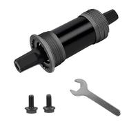 Pédalier de pédalier de vélo à trou carré - 68 x 122,5 mm - Axe scellé de pédalier de vélo de route avec broche - Arbre central avec clé et vis étanches pour VTT, vélos de route