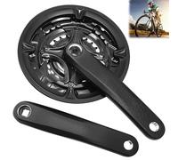 Pédalier de Vélo 6/7/8 Vitesses, 170 mm Pedalier Velo, Alliage D'aluminium Pedalier VTT avec Plateau 24/34/42T, pour Vélo de Route à Vitesse Variable, VTT