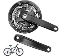 Pédalier De Vélo 7/8/9 Vitesses,170 Mm Pedalier Velo,Alliage D'aluminium Pedalier Vtt Avec Plateau 22/32/42t,Pour Vélo De Route À Vitesse Variable,Vtt,Bmx,Noir