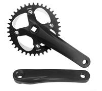 Pédalier de vélo de montagne 104BCD 170 mm en alliage d'aluminium pour plateau de 32T à 40T, plusieurs tailles, noir, compatible avec les configurations simples et doubles triples (38T)