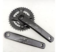 Pédalier de vélo de montagne 36/22T 8-9 vitesses, 175 mm en alliage d'aluminium avec plateau en acier, interface de pédalier conique carrée pour pièces de rechange de vélo, noir