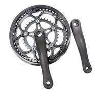 Pédalier de vélo de route 165 mm, 5034T en alliage d'aluminium, trou carré pour compatibilité 8/9/10 vitesses