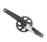 Pédalier de vélo de route à 3 boulons avec plateau simple étroit 34T, bras de manivelle de 170 mm et pédalier de 68 mm pour vélos de 9 à 12 vitesses (noir)