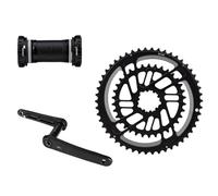 Pédalier de vélo de route à structure creuse avancée - Pédalier double de qualité supérieure pour vélo de longue distance - Plateau en alliage