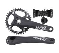 Pédalier de vélo de route, plateau de chaîne intégré creux de 170 mm, plateau de chaîne en alliage d'aluminium léger, conception étroite et large pour les trajets résidentiels Route Vélo de montagne