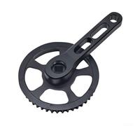 Pédalier de vélo en alliage d'aluminium 46T, trou carré de 120 mm pour système d'entraînement par courroie, design de plaque de protection, construction robuste antirouille, pour