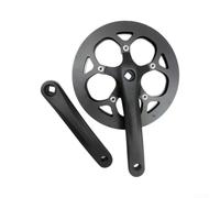 Pédalier de vélo en alliage d'aluminium 50T 170 mm finition noire | Interface conique carrée, grand plateau 50T, longueur du bras de 170 mm, construction en alliage, compatible route fixie
