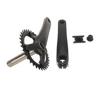 Pédalier de vélo Hollow Tech Plateau rond à vitesse unique en alliage d'aluminium Ensemble de bras de manivelle pour VTT BMX Vélo de route Pédalier usiné CNC léger et durable avec