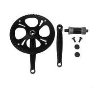 Pédalier de vélo pliable avec plateau à 48 dents, manivelle de 170 mm avec trou carré, adapté pour les configurations de vélo à vitesse unique et à vitesse variable (pédalier + 110 BB)