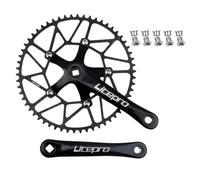 Pédalier de vélo ultraléger 130BCD 5058t usiné CNC AL6061 en alliage d'aluminium avec manivelle de 170 mm compatible avec chaînes 9/10/11 vitesses pour vélos de route, pliables et électriques