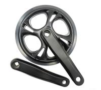 Pédalier en alliage d'aluminium 48T 165 mm pour vélo de route, Fixie, Ebike - Compatible avec pédalier carré conique, roue de pédalier noire