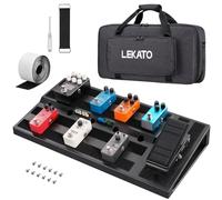 Pédalier guitare LEKATO, 50 x 25 x 6 cm, grand pédalier multi-effets, robuste et portable, avec housse pour musiciens, guitaristes et groupes